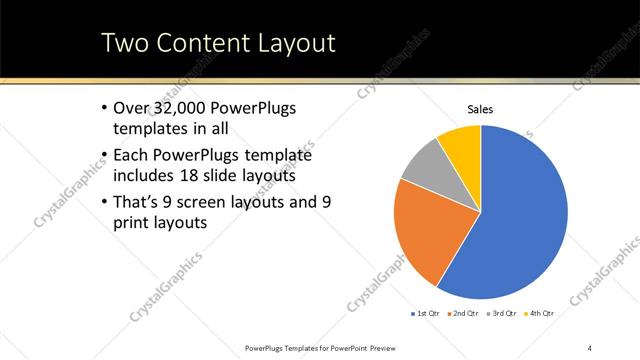 Two Content presentation slide layout