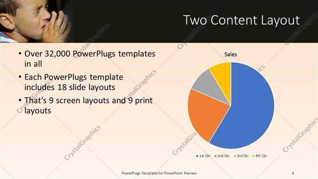 Two Content presentation slide layout