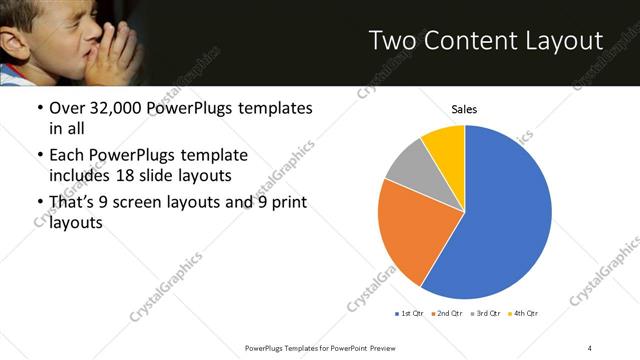 Two Content presentation slide layout