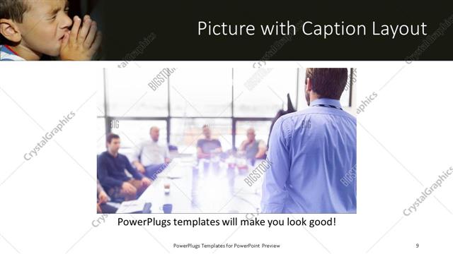 Picture with Caption presentation slide layout