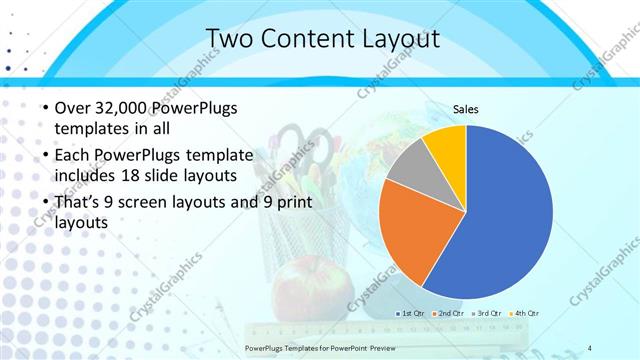 Two Content presentation slide layout