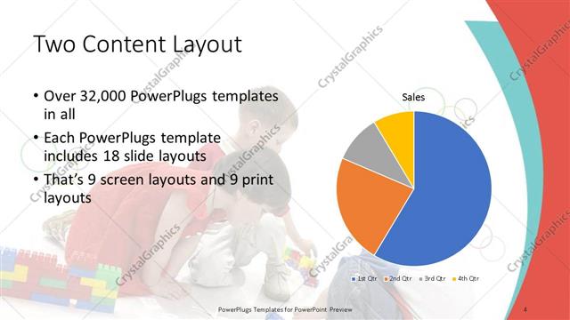 Two Content presentation slide layout