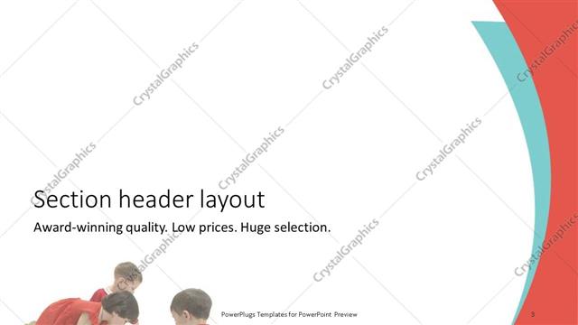 Section Header presentation slide layout