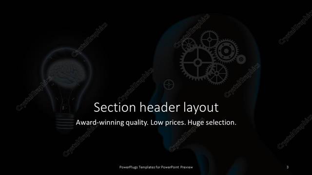 Section Header presentation slide layout