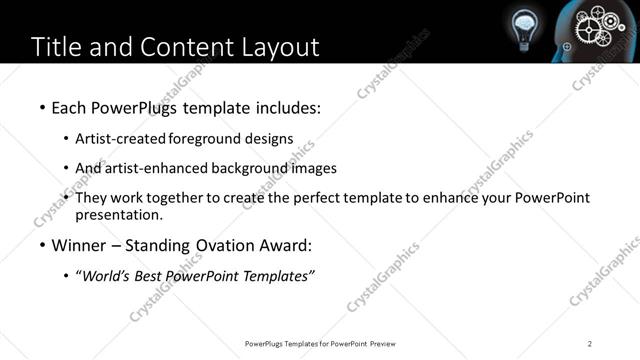 Title and Content presentation slide layout