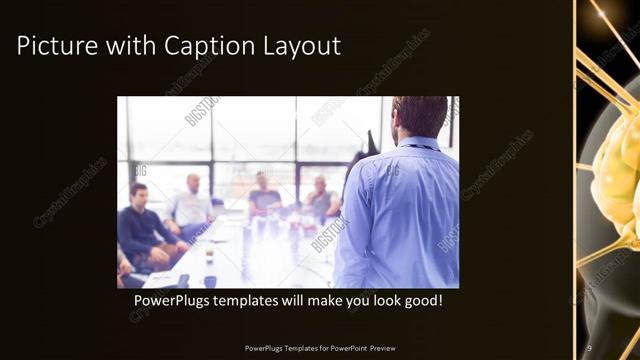Picture with Caption presentation slide layout