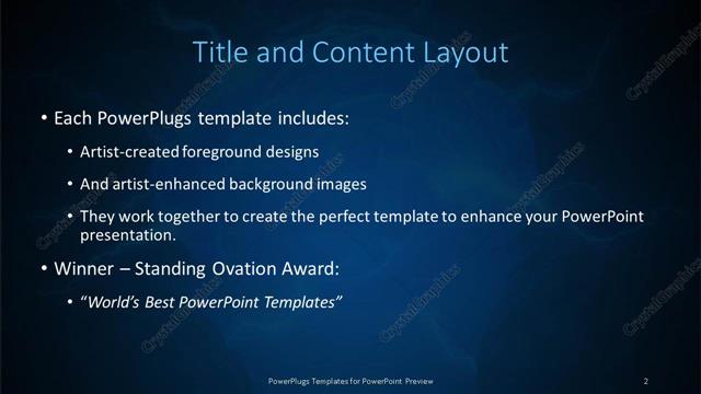 Title and Content presentation slide layout