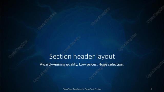 Section Header presentation slide layout