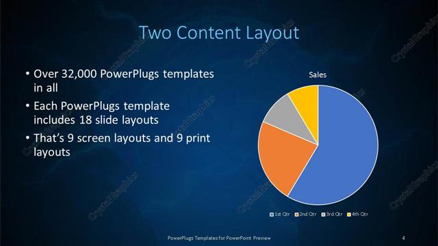 Two Content presentation slide layout