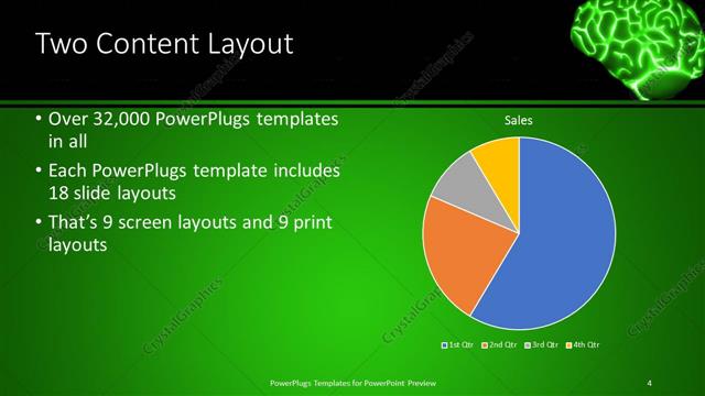 Two Content presentation slide layout