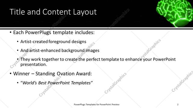 Title and Content presentation slide layout