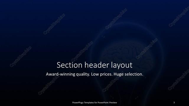 Section Header presentation slide layout