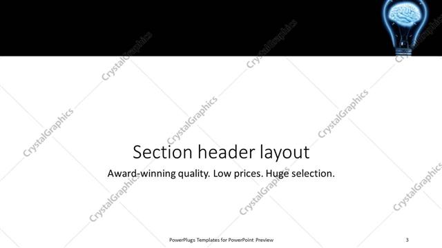 Section Header presentation slide layout