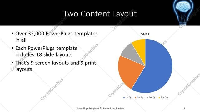 Two Content presentation slide layout