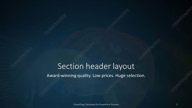 Section Header presentation slide layout