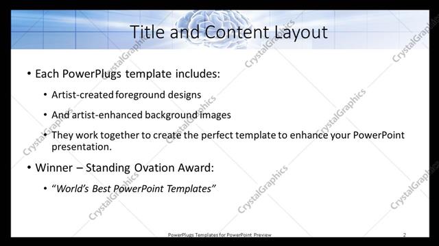 Title and Content presentation slide layout