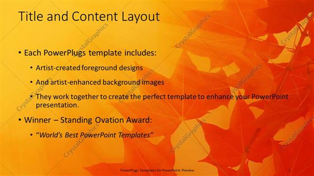 Title and Content presentation slide layout