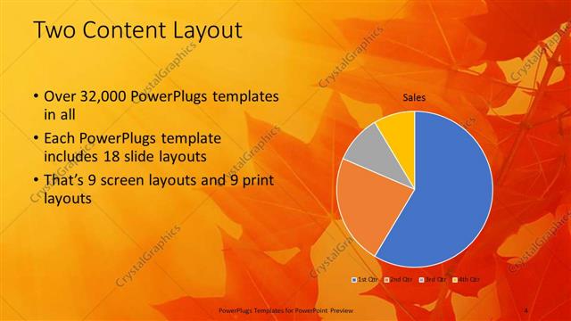 Two Content presentation slide layout
