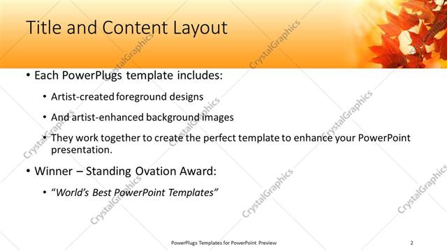 Title and Content presentation slide layout