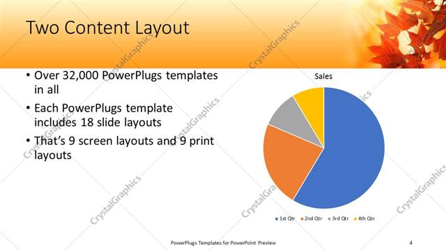 Two Content presentation slide layout