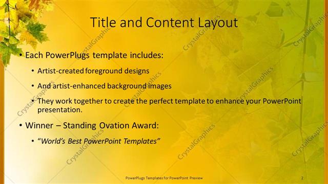 Title and Content presentation slide layout