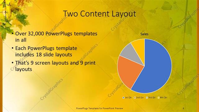 Two Content presentation slide layout