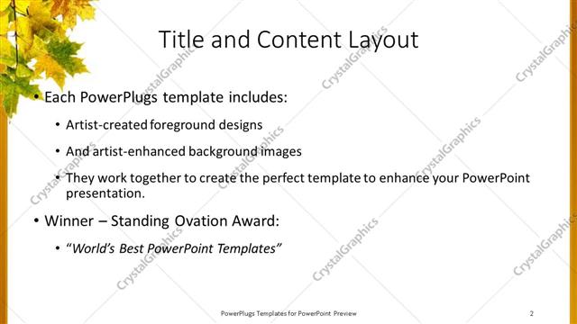 Title and Content presentation slide layout