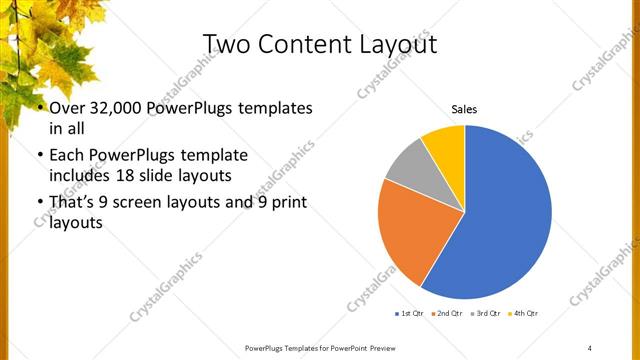 Two Content presentation slide layout