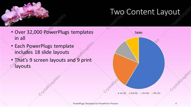 Two Content presentation slide layout