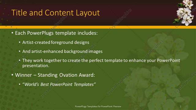 Title and Content presentation slide layout