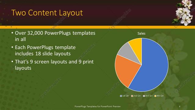 Two Content presentation slide layout