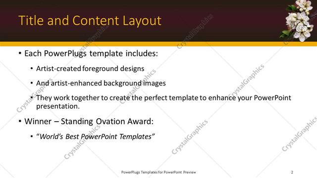 Title and Content presentation slide layout