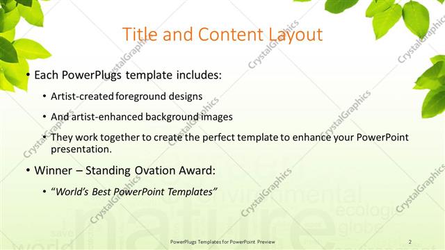 Title and Content presentation slide layout