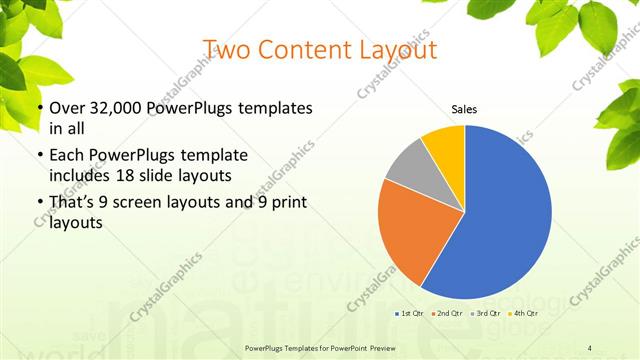 Two Content presentation slide layout