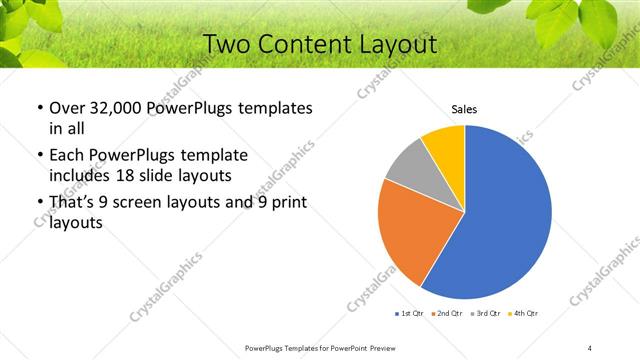 Two Content presentation slide layout
