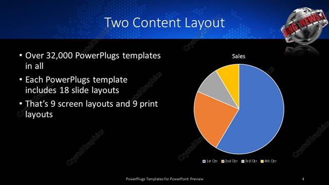 Two Content presentation slide layout
