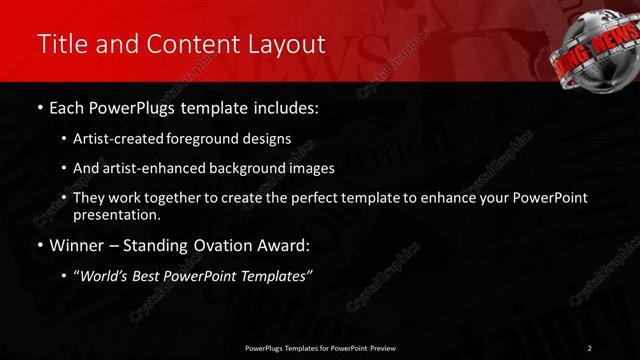 Title and Content presentation slide layout