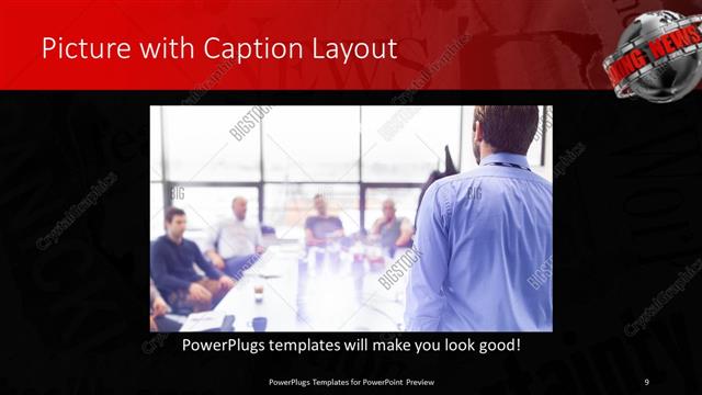 Picture with Caption presentation slide layout