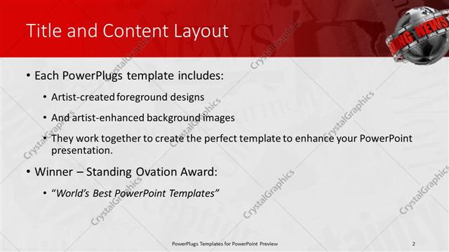 Title and Content presentation slide layout