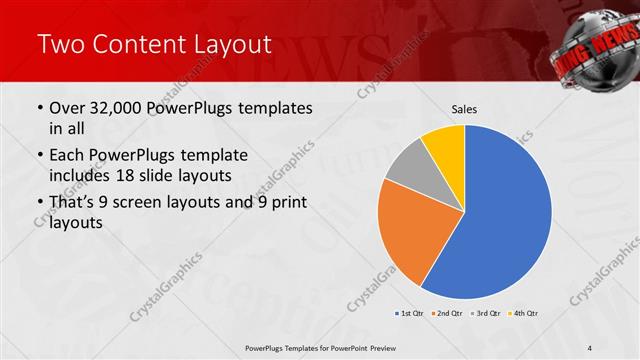 Two Content presentation slide layout