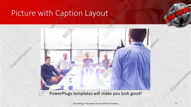 Picture with Caption presentation slide layout