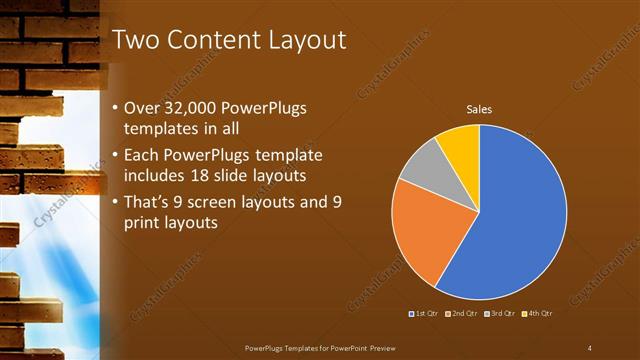 Two Content presentation slide layout