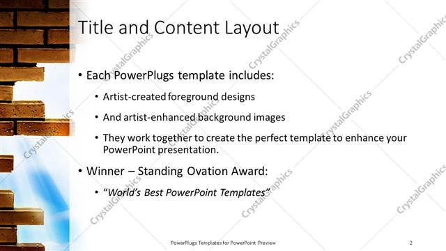 Title and Content presentation slide layout