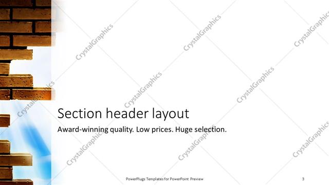 Section Header presentation slide layout