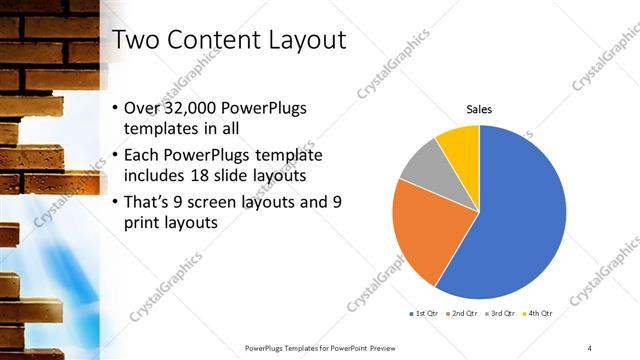Two Content presentation slide layout