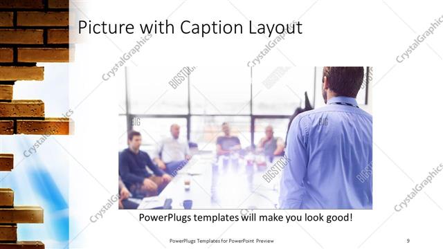Picture with Caption presentation slide layout