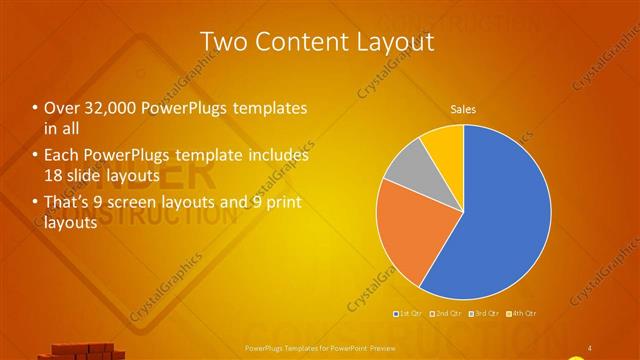 Two Content presentation slide layout