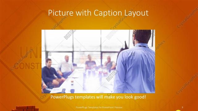 Picture with Caption presentation slide layout