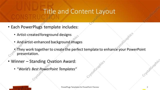 Title and Content presentation slide layout