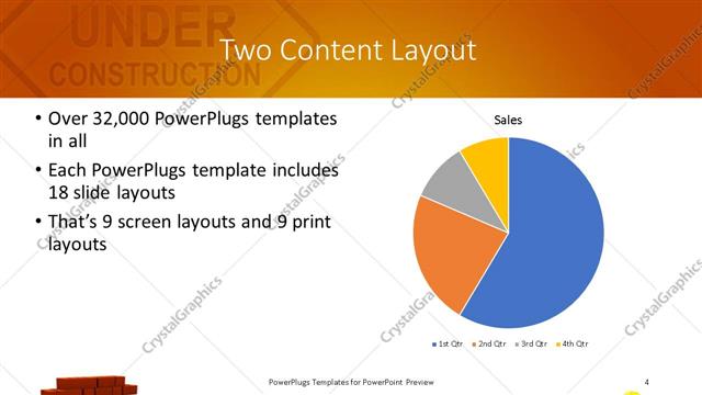 Two Content presentation slide layout